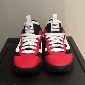 Vans Custom UltraRange Red and Black Sneakers